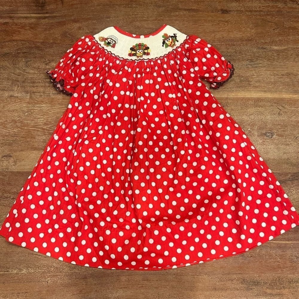 Molly pop turkey smocked dress size‎ 18 months